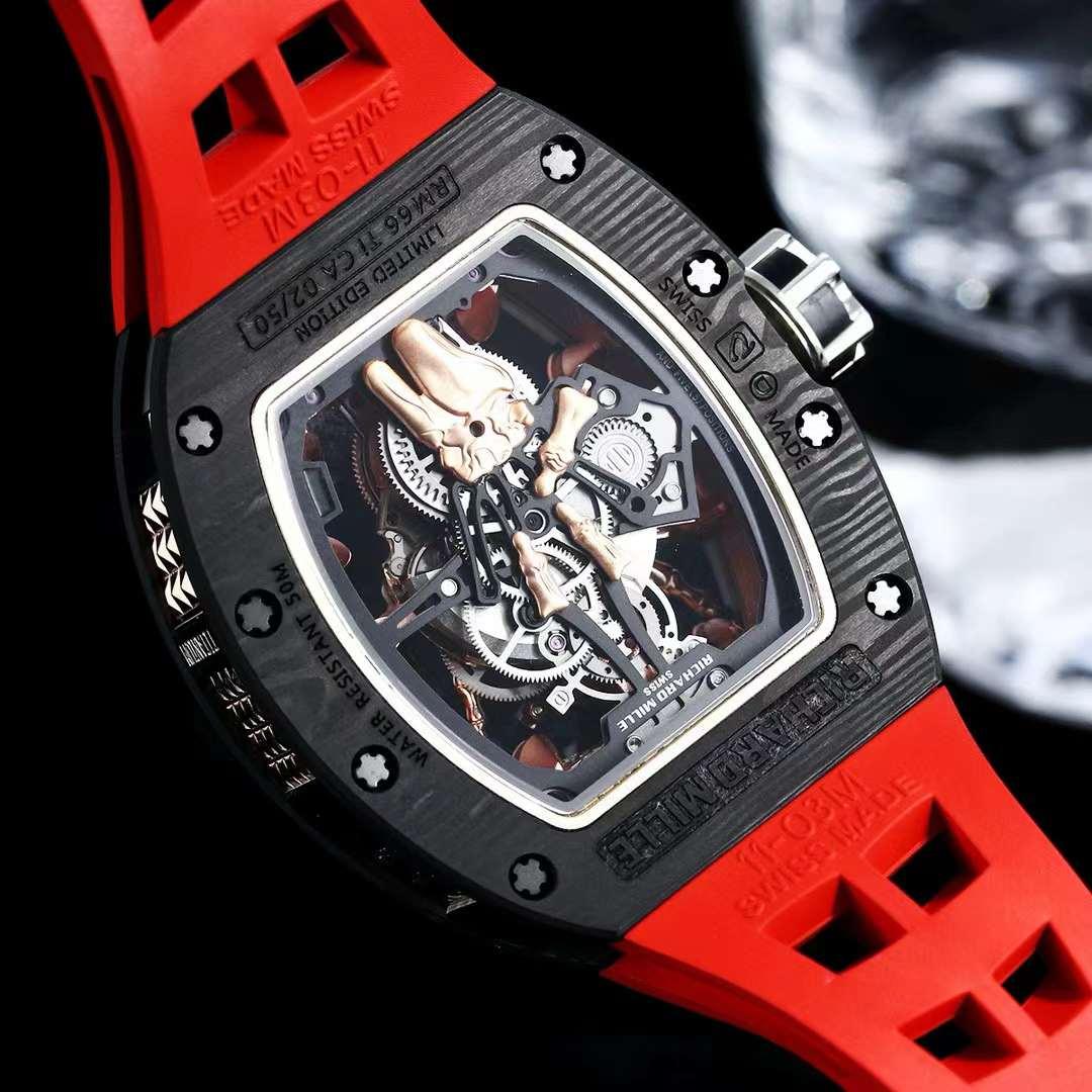 Replica Richard Mille Carbon Fiber Automatic Machine Watch 42MM