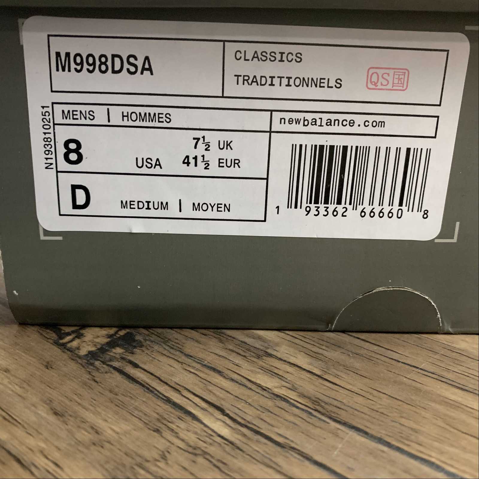 Replica New Balance Shoe New Balance NB998 M998DSA  39.5 40 40.5 41.5 42 42.5 43 44