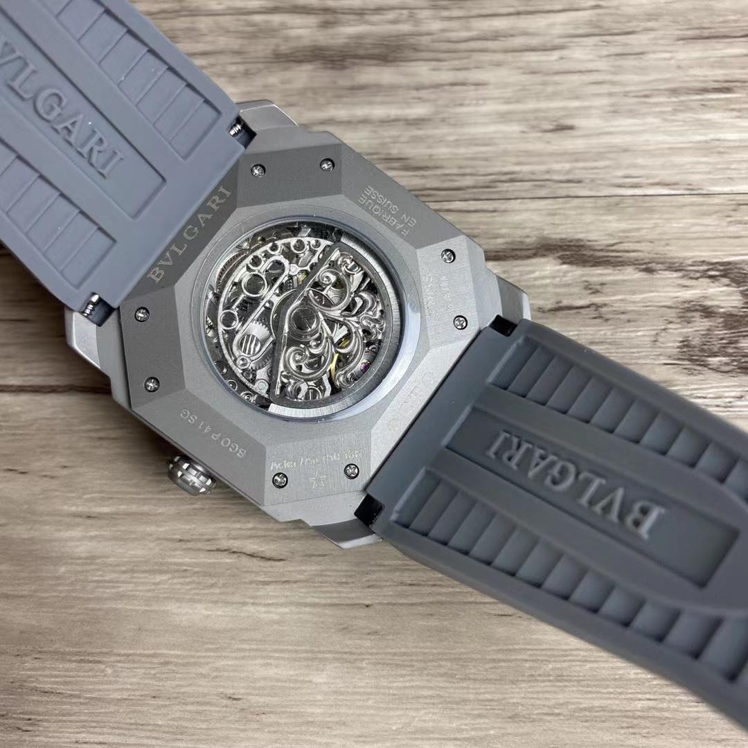 Replica BVLGARI 904l Stainless Steel Automatic Machine Watch 42MM