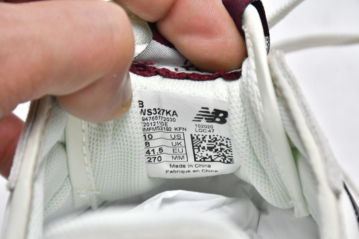Replica New Balance Shoe WS327KA New Balance 327 White Dark Red
