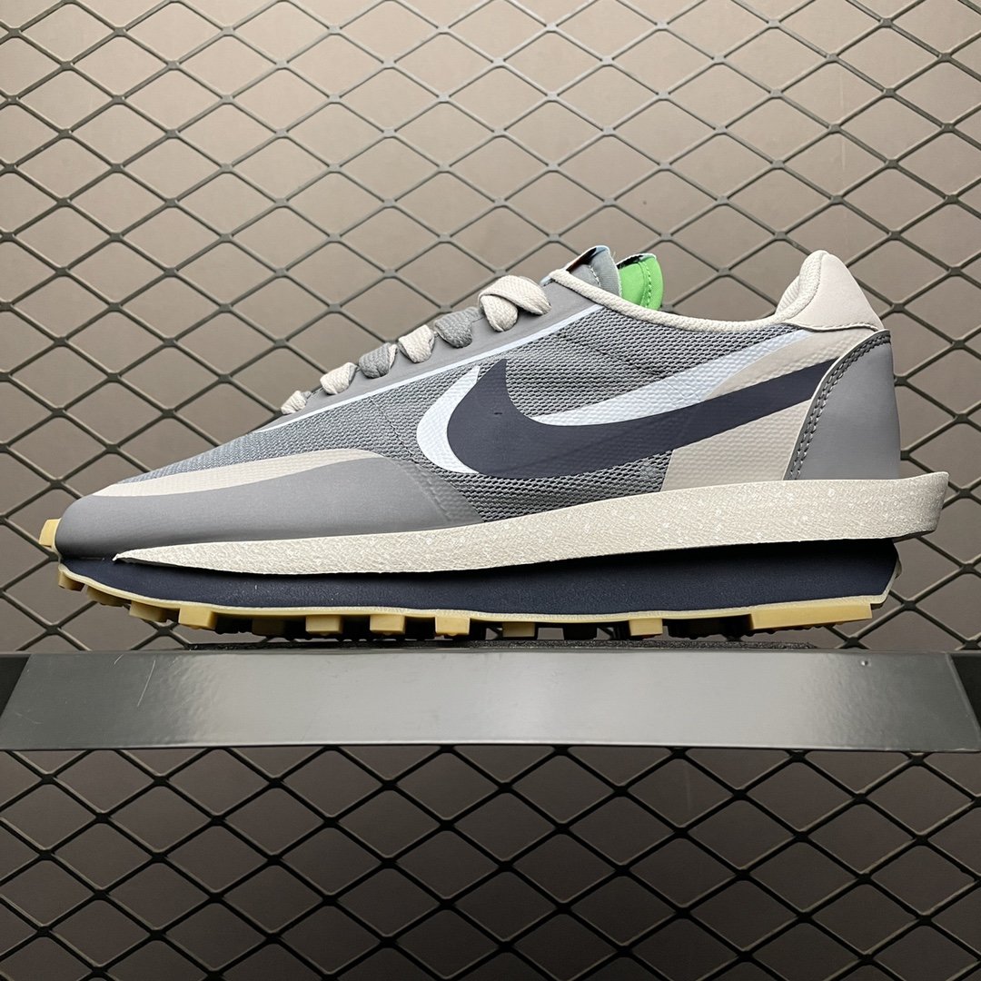 Replica Nike Shoe CLOT x Sacai x NIKE LDWaffle Cool Grey DH3114-001 36-46