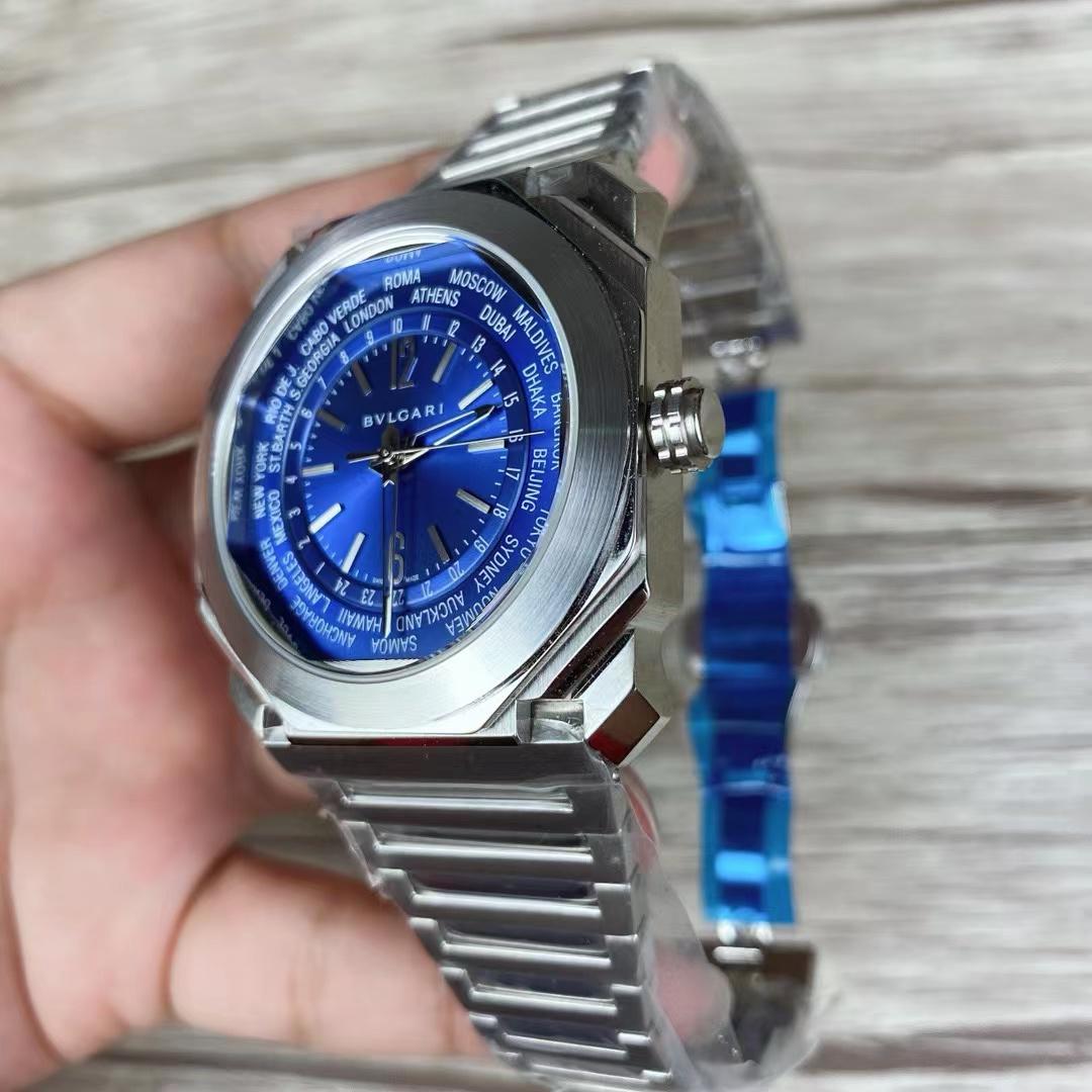 Replica BVLGARI 904l Stainless Steel Quartz Watch 42MM