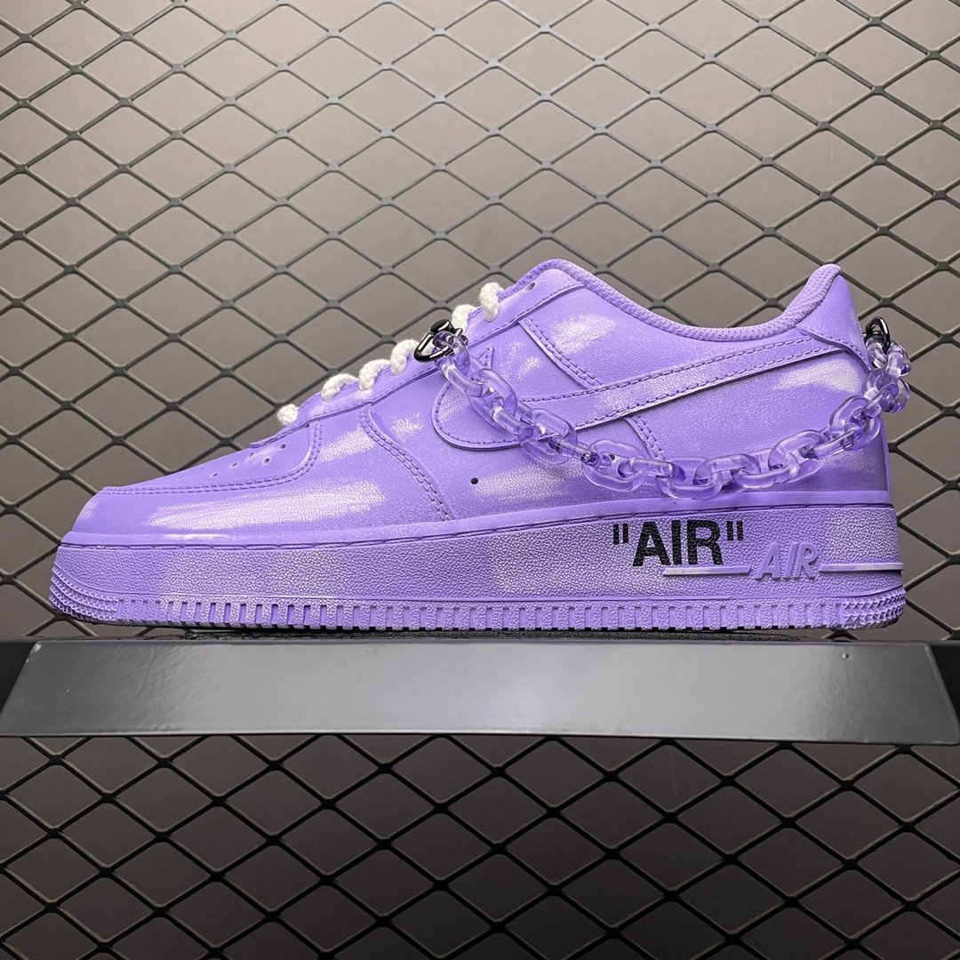 Replica OFF White Shoe Nike Air Force 1 Purple OFF white Size 36-46 31TDEF17