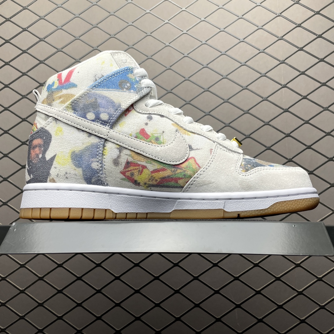 Replica Nike Dunk SB Shoe Supreme x Nike Dunk SB High Rammellzee Size 36-47.5