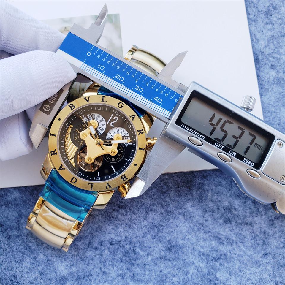 Replica BVLGARI 904l Stainless Steel Automatic Machine Watch 45MM