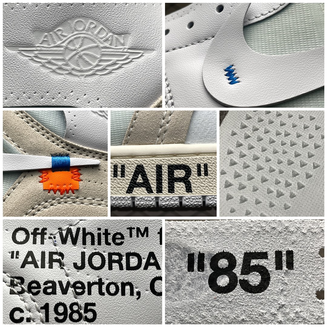Replica OFF White Shoe Air Jordan 1 x Off-White White the ten AQ0818-100 Size 36-47.5