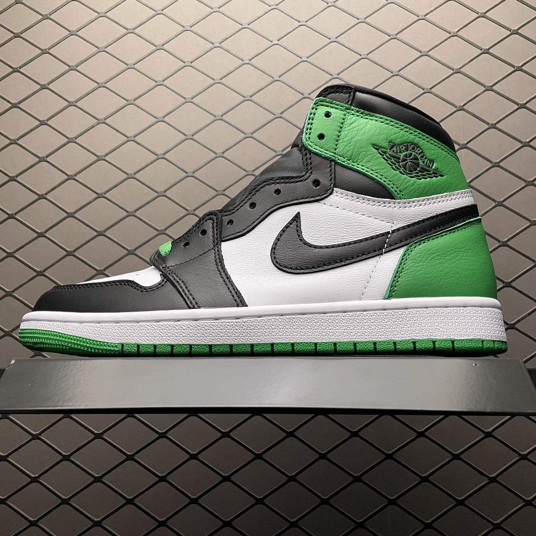 Replica Air Jordan Shoe Air Jordan 1 Black and Lucky GreenDZ5485-031 Size 40.5-47.5