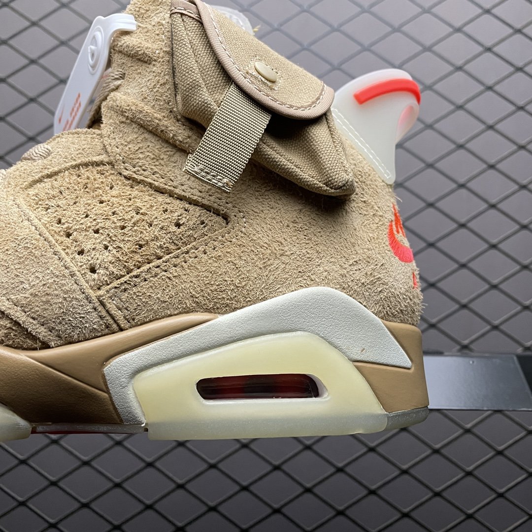 Replica Travis Scott Shoe Travis Scott Air Jordan 6 British Khaki AJ6 DH0690-200 40-47.5