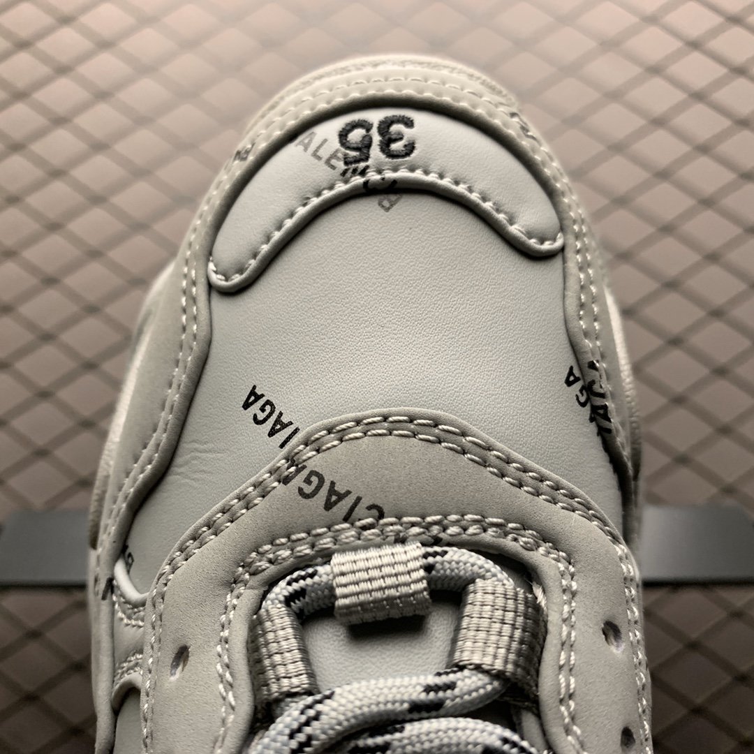 Replica Balenciaga Shoe Balenciaga Triple S All Gray Size 35-45