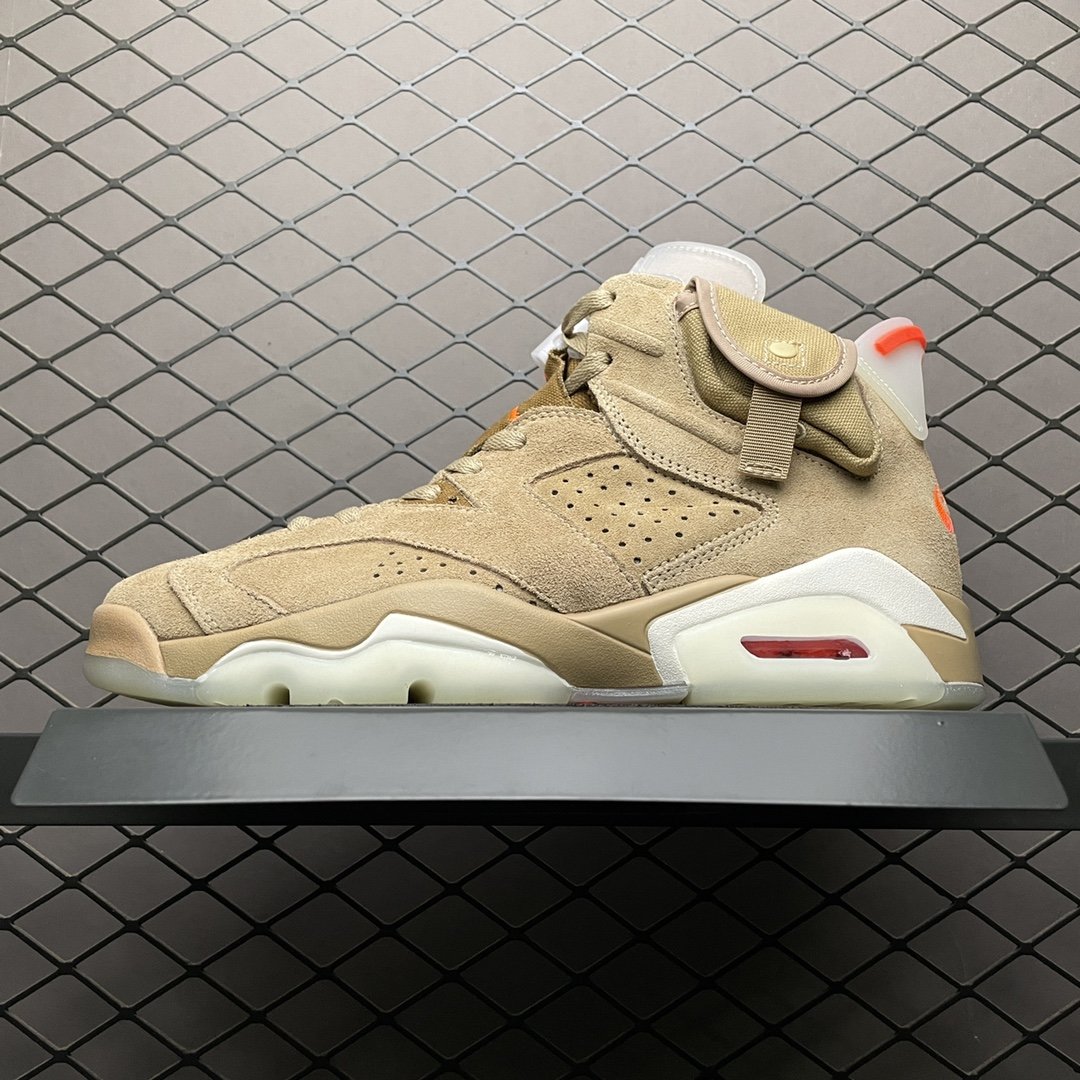 Replica Travis Scott Shoe Travis Scott Air Jordan 6 British Khaki AJ6 DH0690-200 36-47