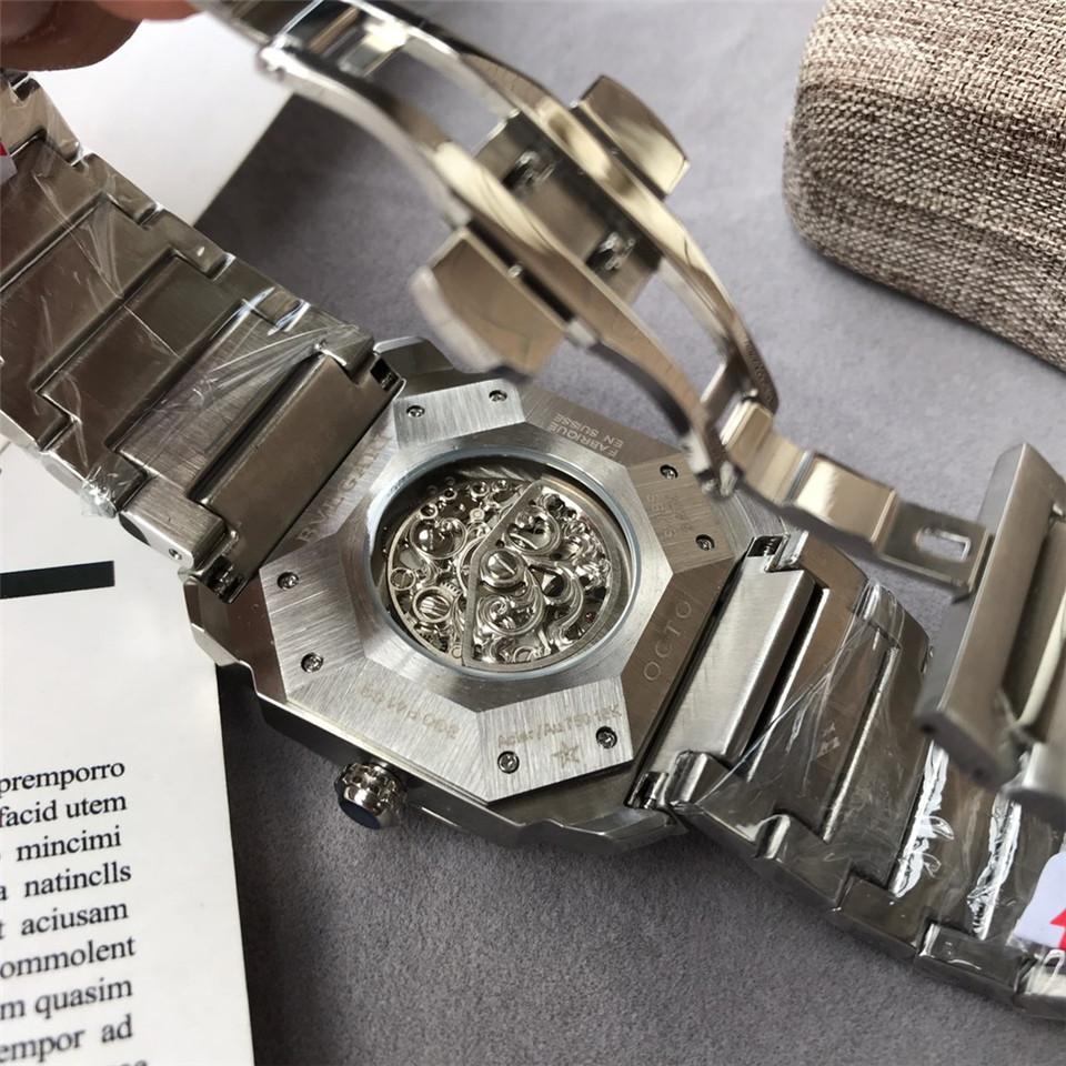 Replica BVLGARI 904l Stainless Steel Automatic Machine Watch 42MM