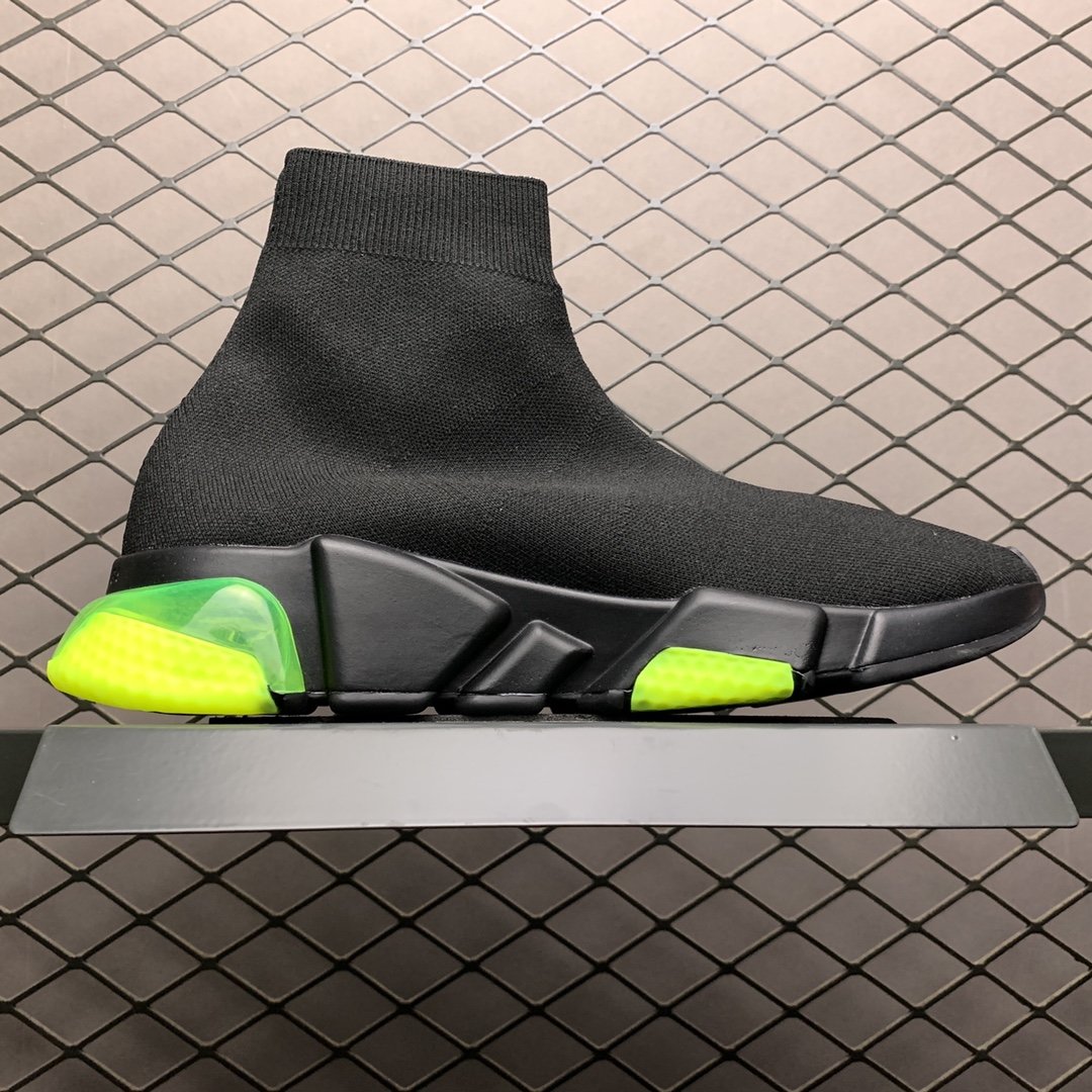 Replica Balenciaga Shoe Balenciaga Speed LT Clear Black Green 36-45