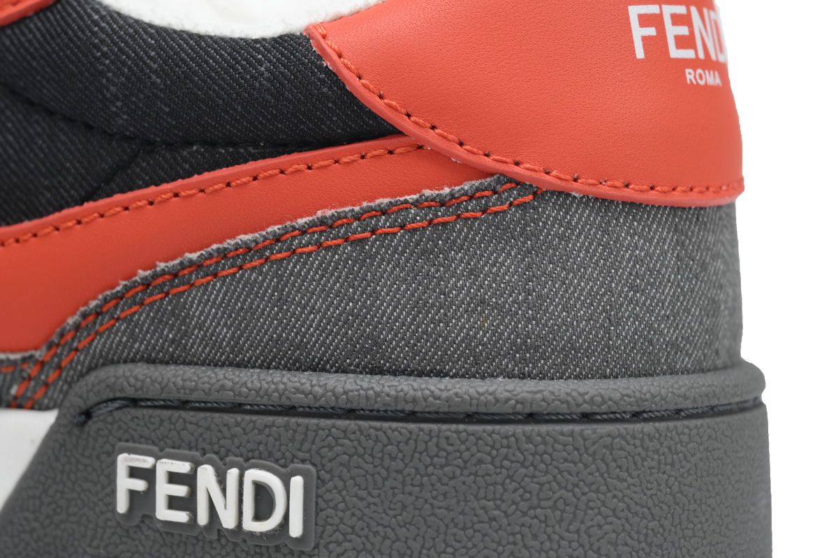 Replica Fendi Shoe  Fendi Match Grey Red