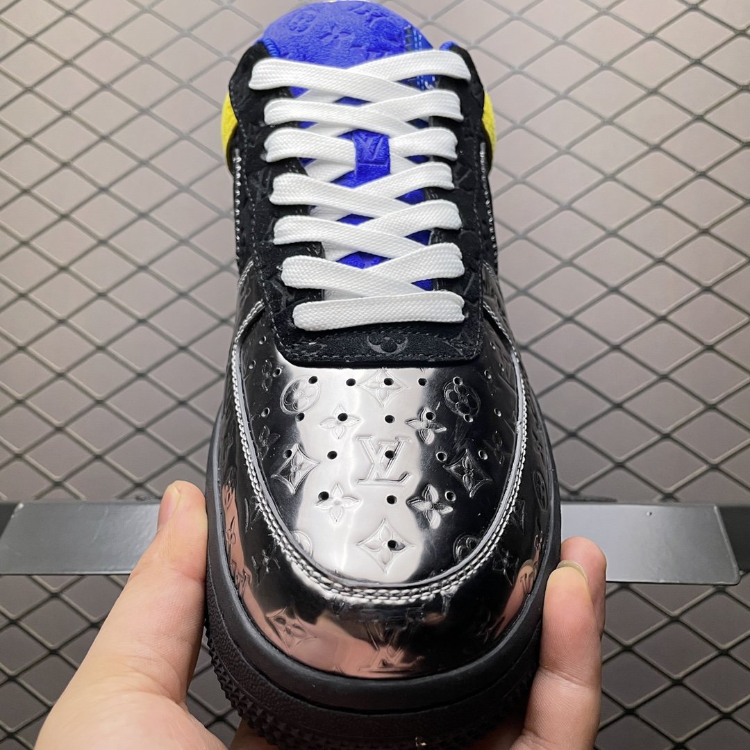 Replica Louis Vuitton Shoe Louis Vuitton x Nike Air Force Black Yellow Size 38-45 65P