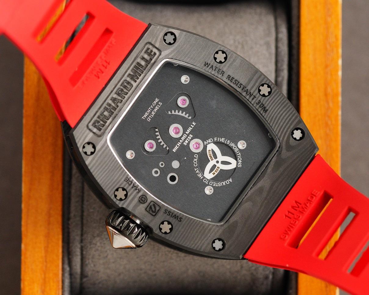 Replica Richard Mille Carbon Fiber Automatic Machine Watch 42MM
