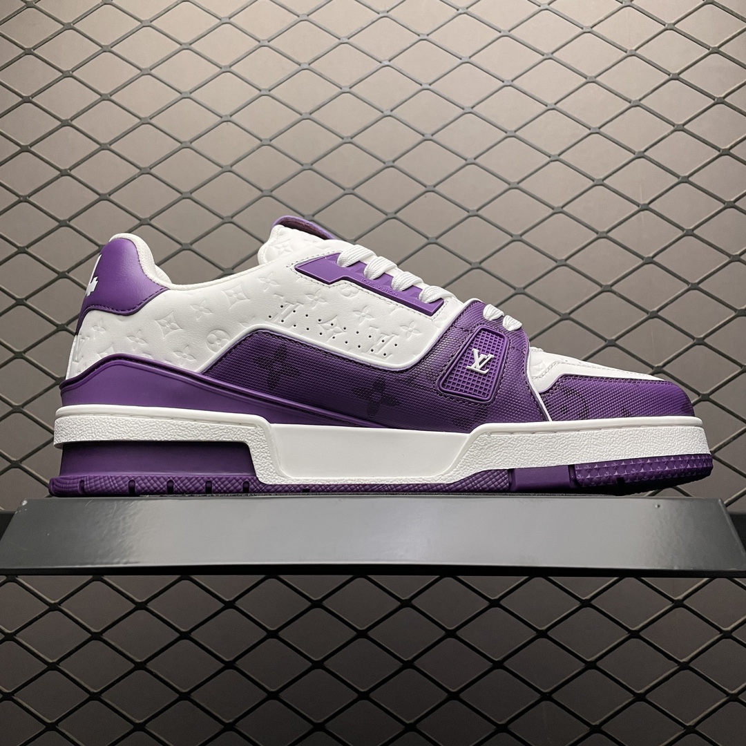 Replica Louis Vuitton Shoe Louis Vuitton LV Trainer SIZE 38-46 Purple