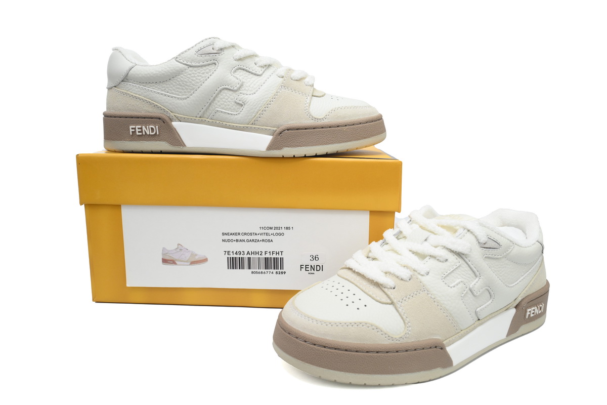 Replica Fendi Shoe Fendi Match Grey White