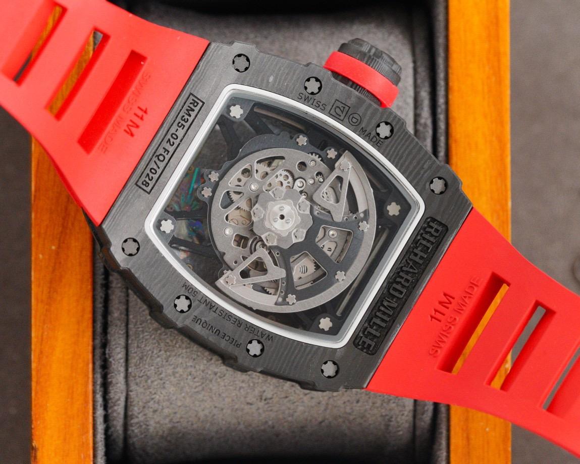 Replica Richard Mille Carbon Fiber Automatic Machine Watch 42MM