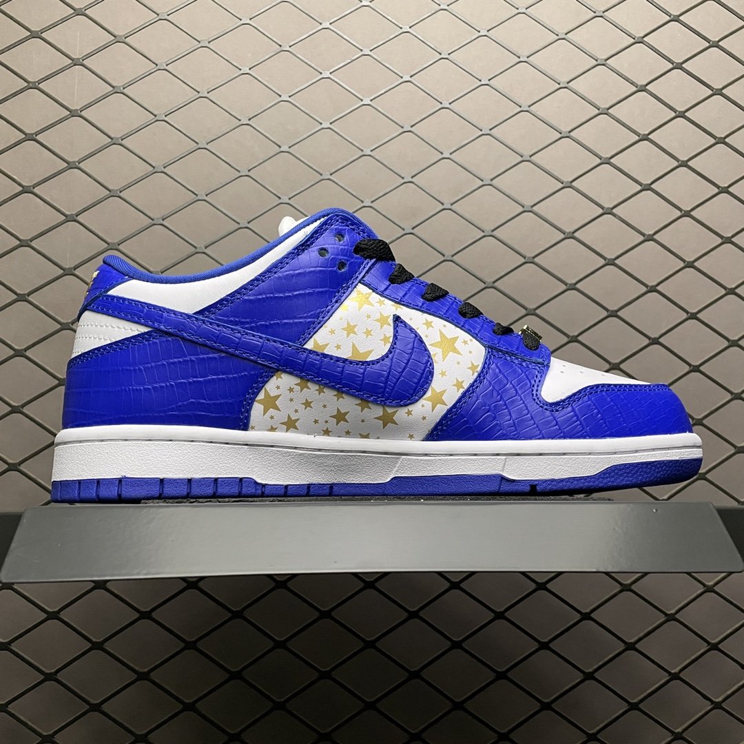 Replica Nike Dunk SB Shoe Supreme x Nike SB Dunk Low Hyper Royal DH3228-100 36-47