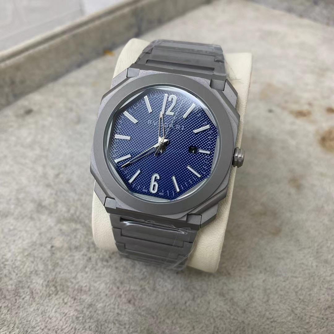 Replica BVLGARI 904l Stainless Steel Quartz Watch 42MM