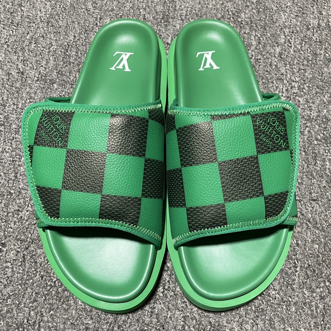 Replica Louis Vuitton Shoe Louis Vuitton Oasis Miami Damier Size 38-46 Green