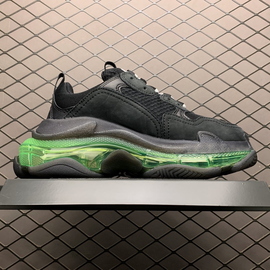 Replica Balenciaga Shoe Balenciaga Triple S 3.0 Black Green 35-46