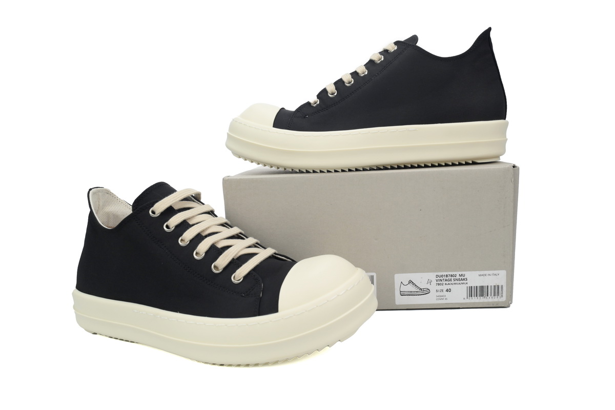 Replica Rick Owens Shoe Rick Owens Lido DRKSHDW Low ‘Black Milk’