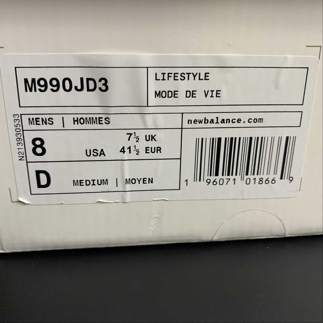 Replica New Balance Shoe New Balance NB990 M990JD3  36-46.5