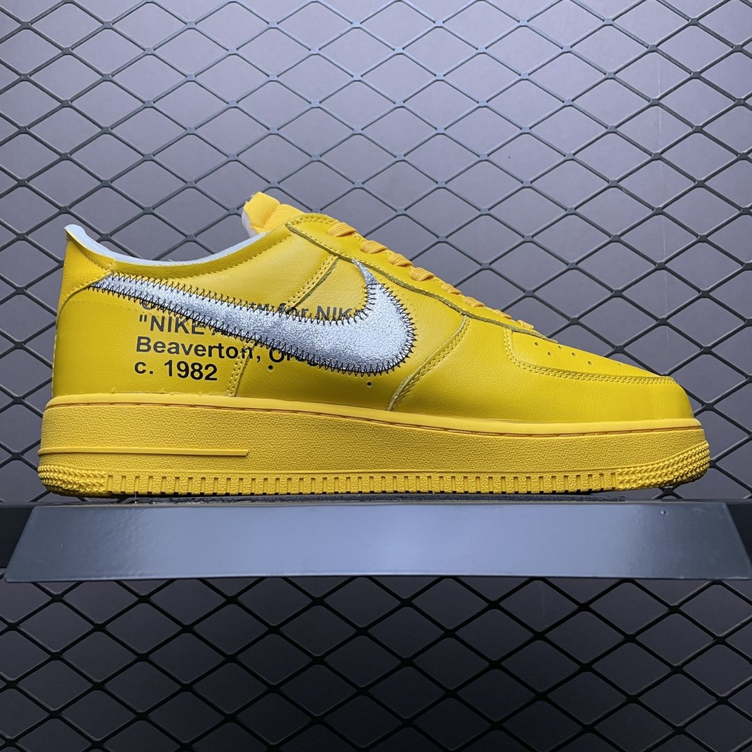Replica OFF White Shoe Off-White X Nike Air Force 1University GoldOW DD1876-700 Size 36-4