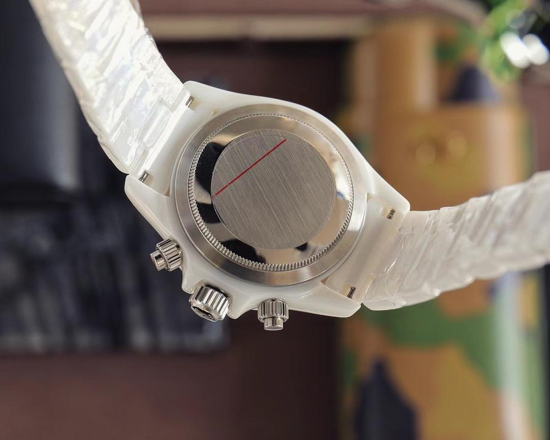 Replica Rolex Daytona Ceramic Case Watch Strap Quartz Movement Watch 40mm