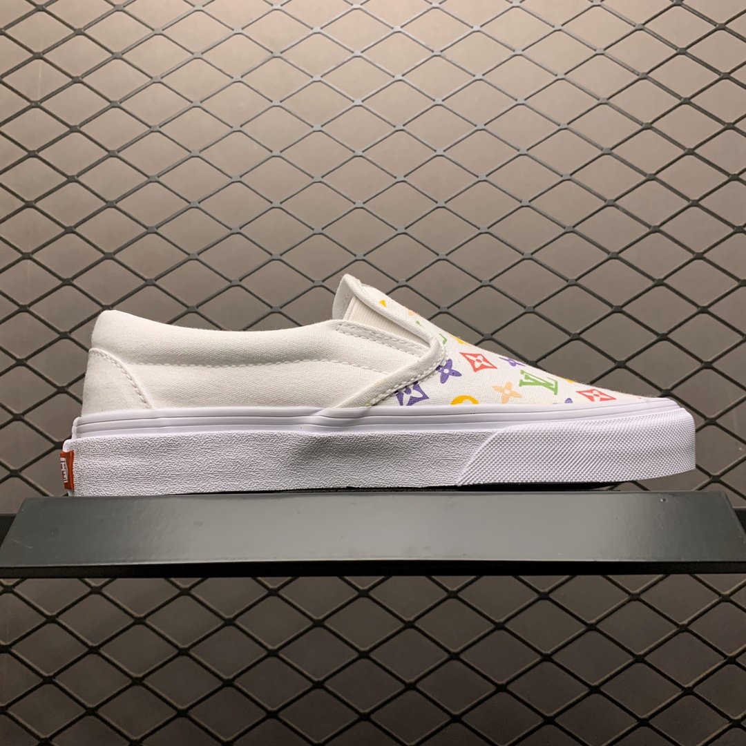 Replica Louis Vuitton Shoe Vans Slip-On Low LV White Size 35-44