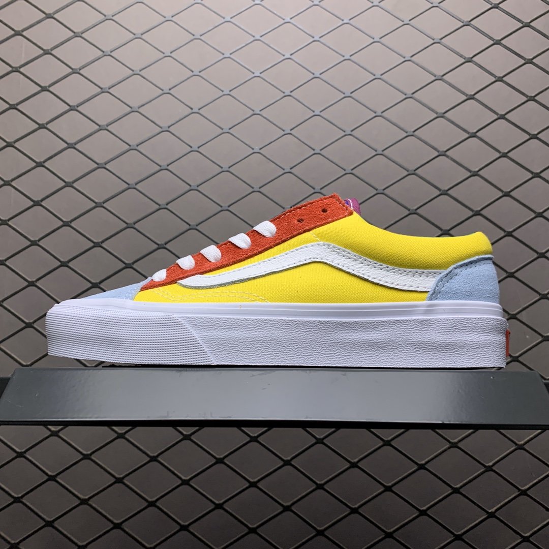 Replica Vans Shoe Vans Style 36 YELLOW RED BLUE WHITE 35-44