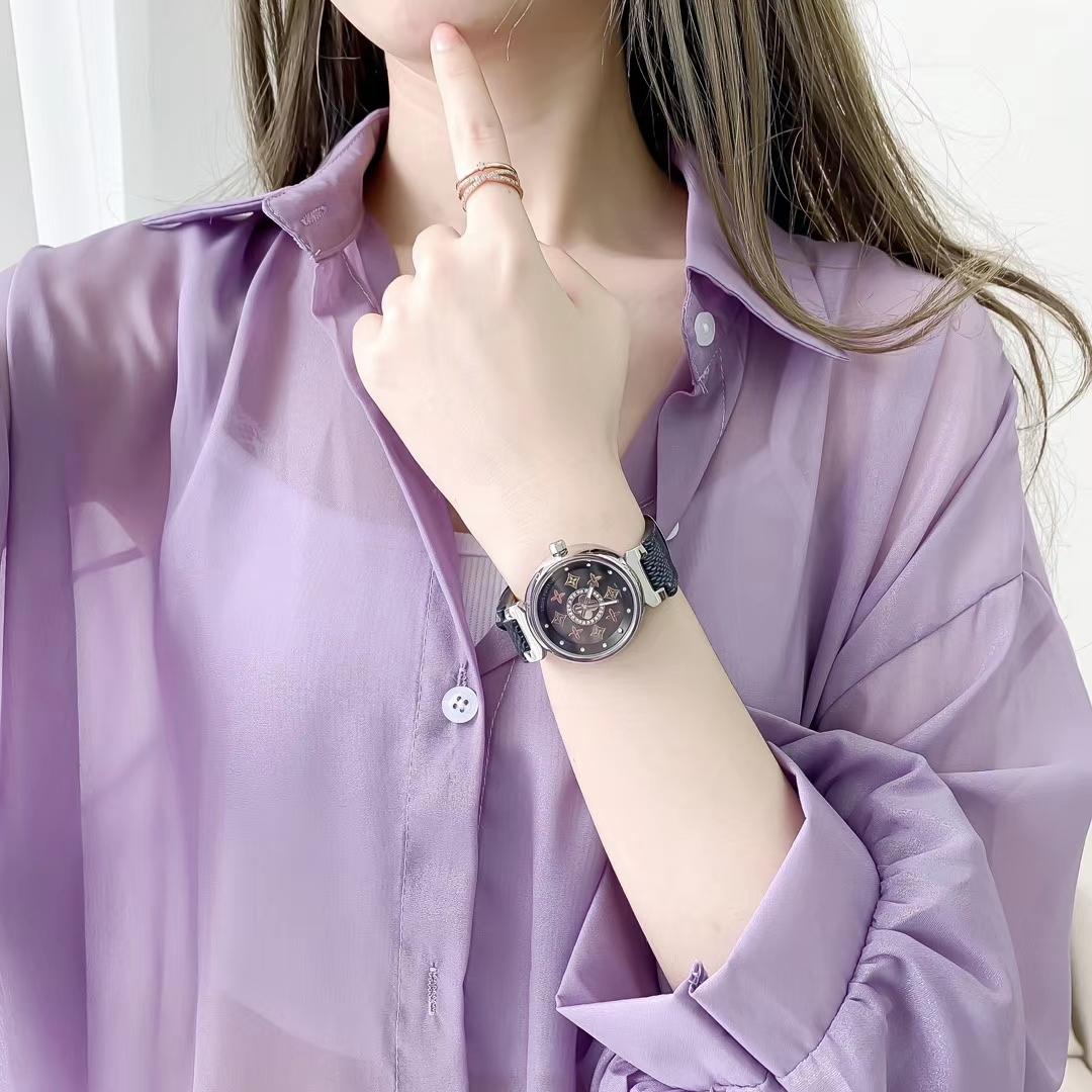 Replica LOUIS VUITTON LV 904l Stainless Steel Quartz Watch 33MM
