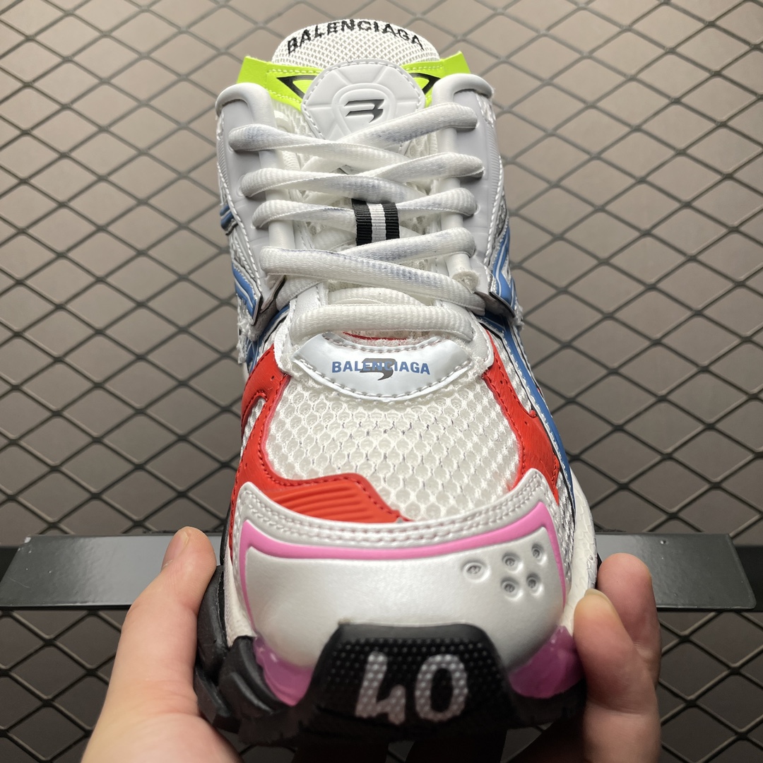 Replica Balenciaga Shoe Balenciaga Runner White Blue Red Size 35-46