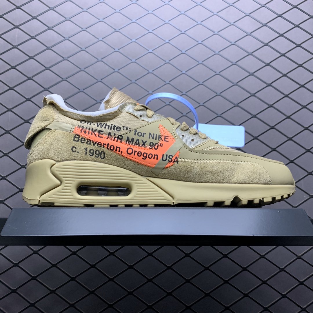 Replica OFF White Shoe OFF-White x Nike Air Max 90 OW AA7293-200 Size 36-46