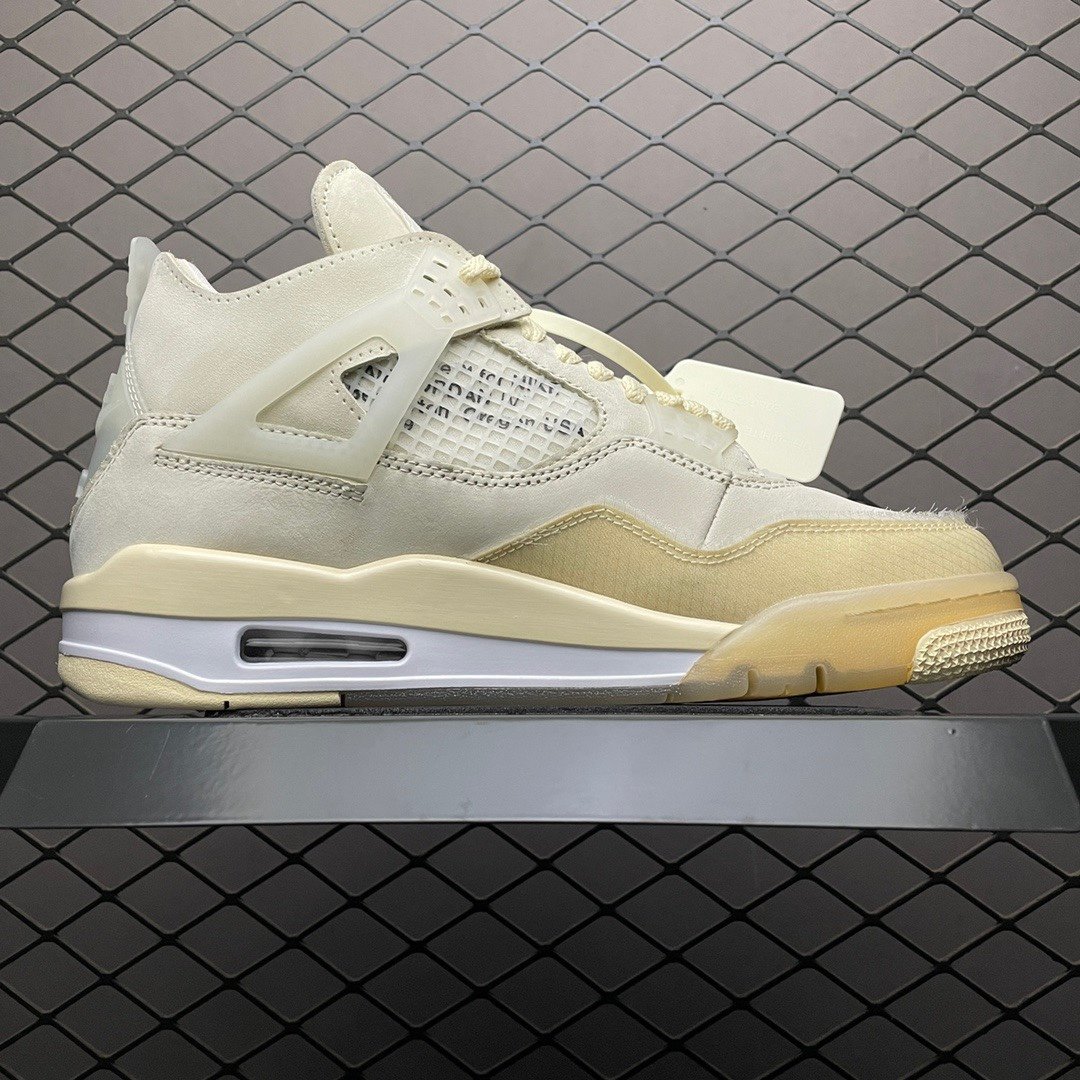 Replica OFF White Shoe Off-White x Air Jordan 4 RetroSailAJ44 OW CV938