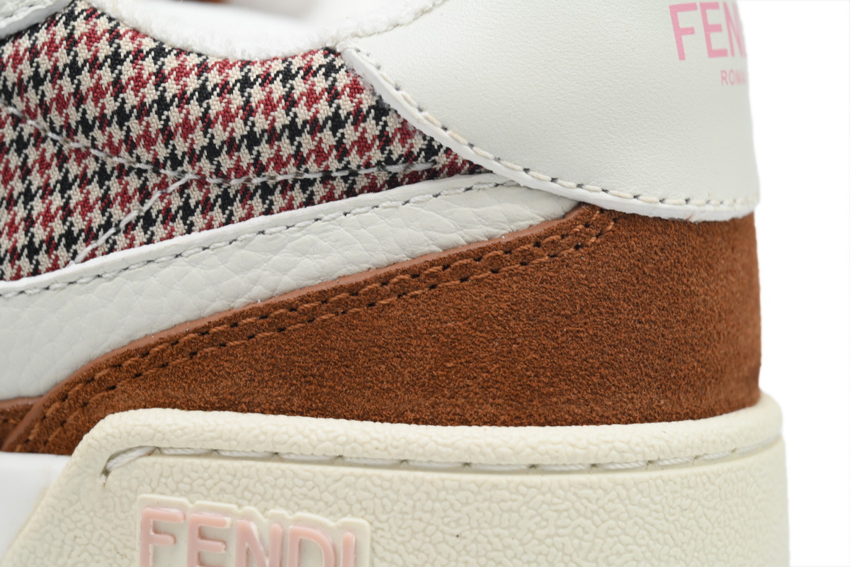Replica Fendi Shoe  Fendi Match White Brown