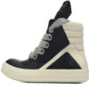 Replica Rick Owens Shoe Rick Owens GeoBasket Oversized Eylet Black White