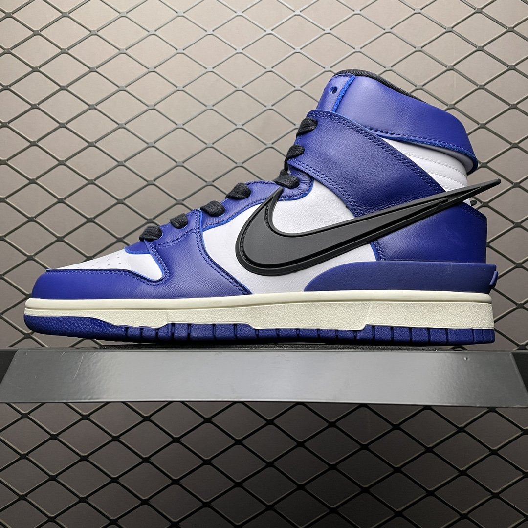 Replica Nike Dunk SB Shoe AMBUSH x Nike Dunk High Deep Rayal CU7544-400 Size 36-47