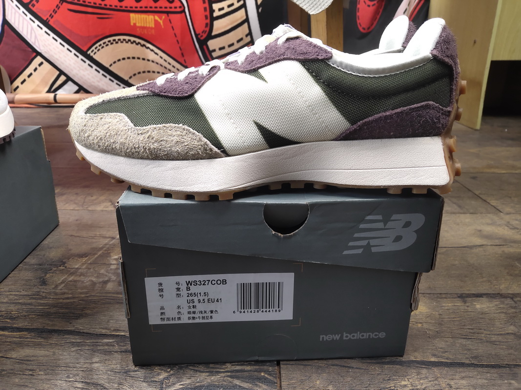 Replica New Balance Shoe WS327COB New Balance 327 Purplish Green