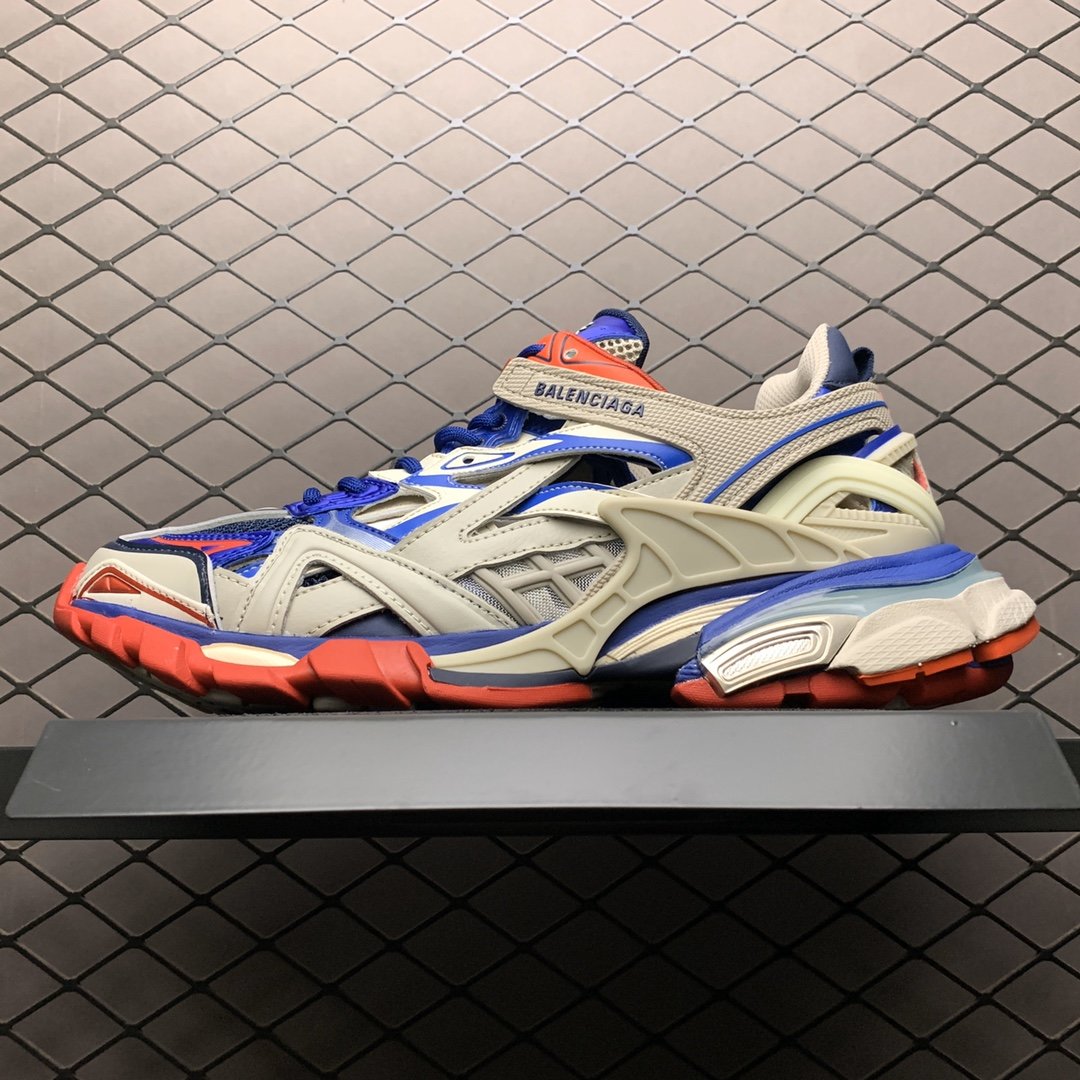 Replica Balenciaga Shoe Balenciaga Track 2 Blue Brown Size 35-45
