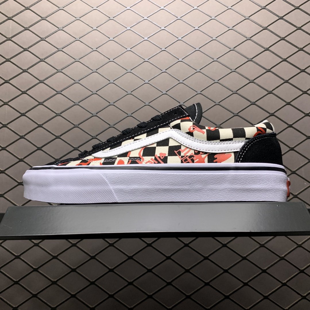 Replica Vans Shoe Vans Style 36 Black White Red Size 35-44
