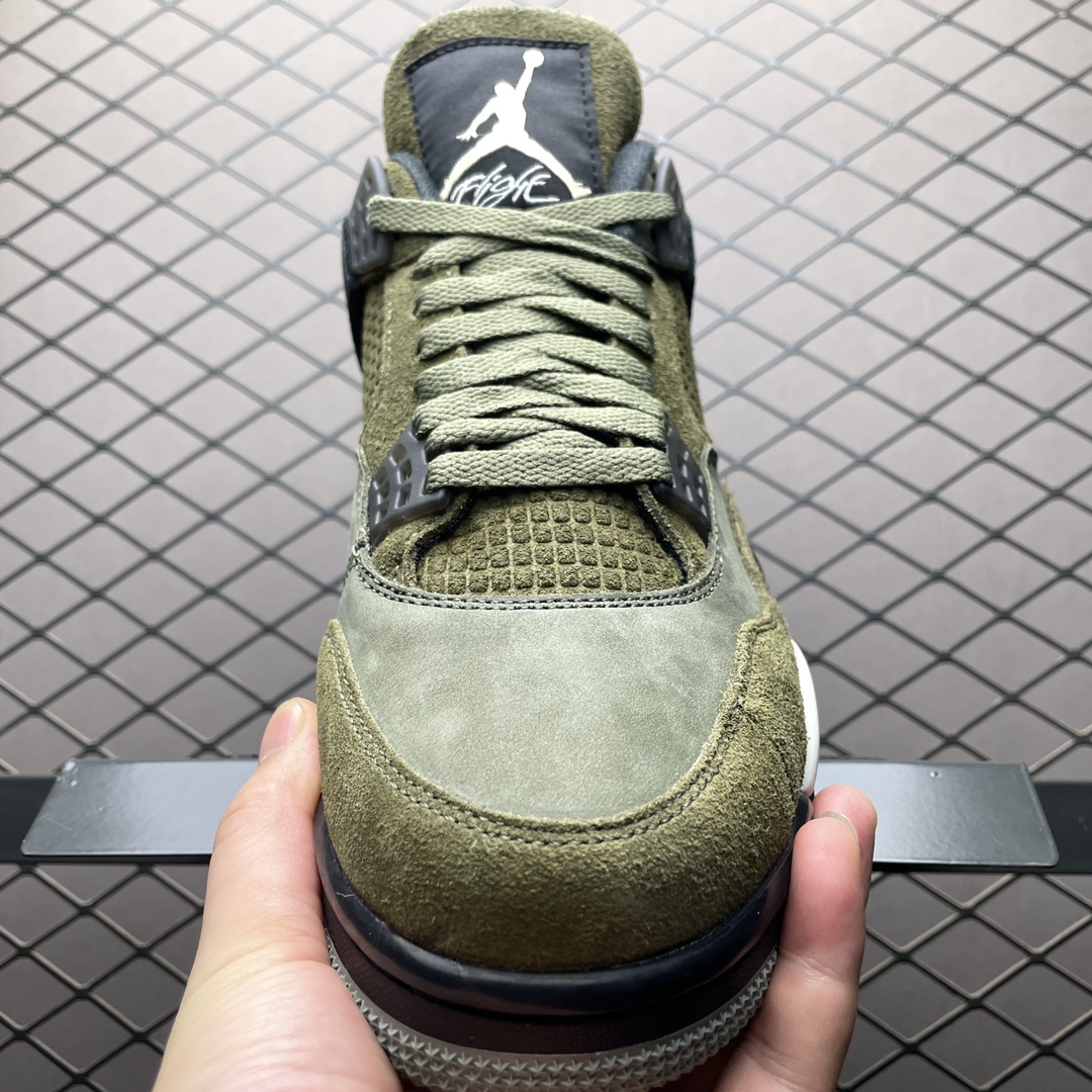 Replica Air Jordan Shoe Air Jordan 4 Olive Canvas AJ4 FB9927-200 Size 40-47.5