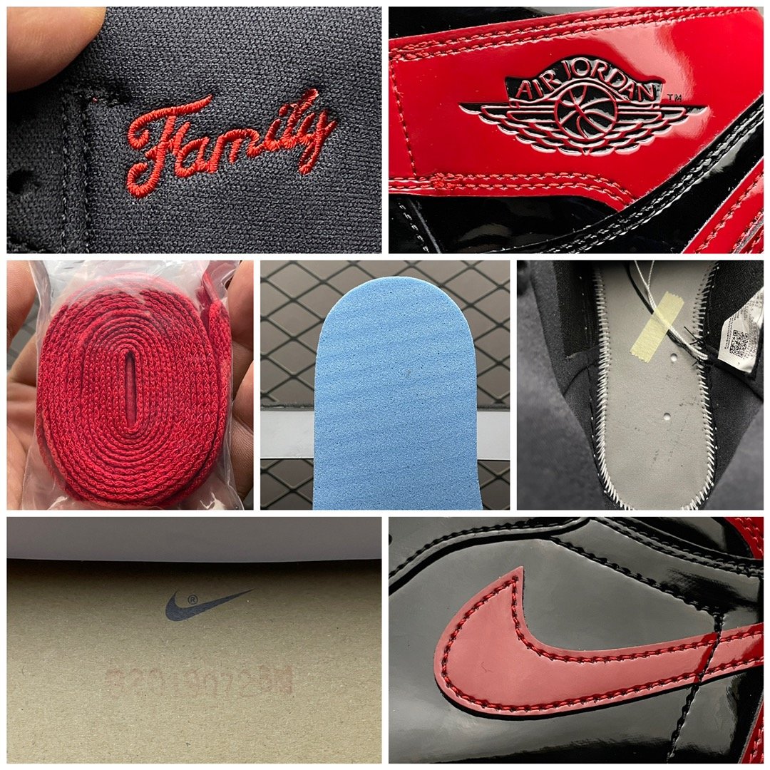 Replica Air Jordan Shoe Air Jordan 1 High Bred Banned AJ1 555088-063 40.5-44.5