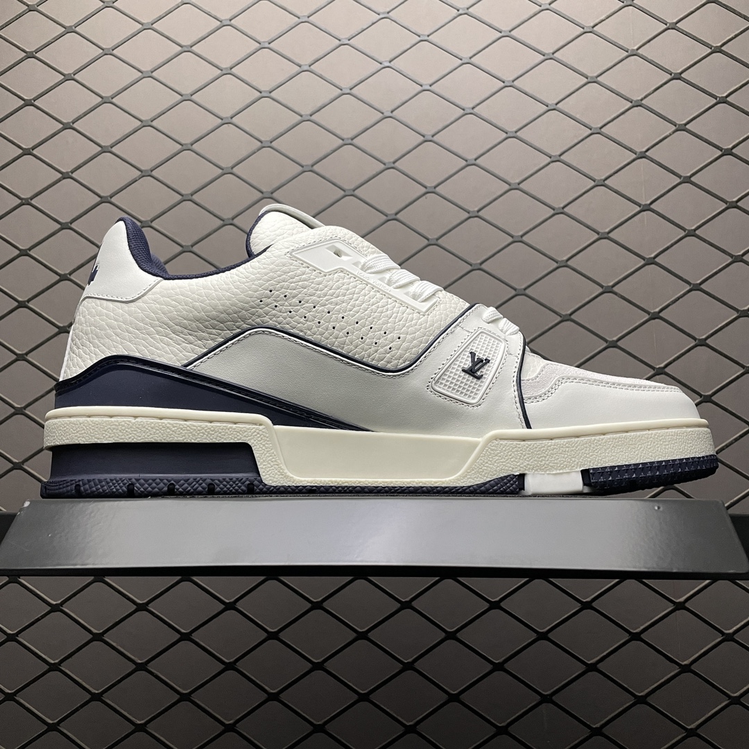 Replica Louis Vuitton Shoe Louis Vuitton LV Trainer Size 38-45 White Navy
