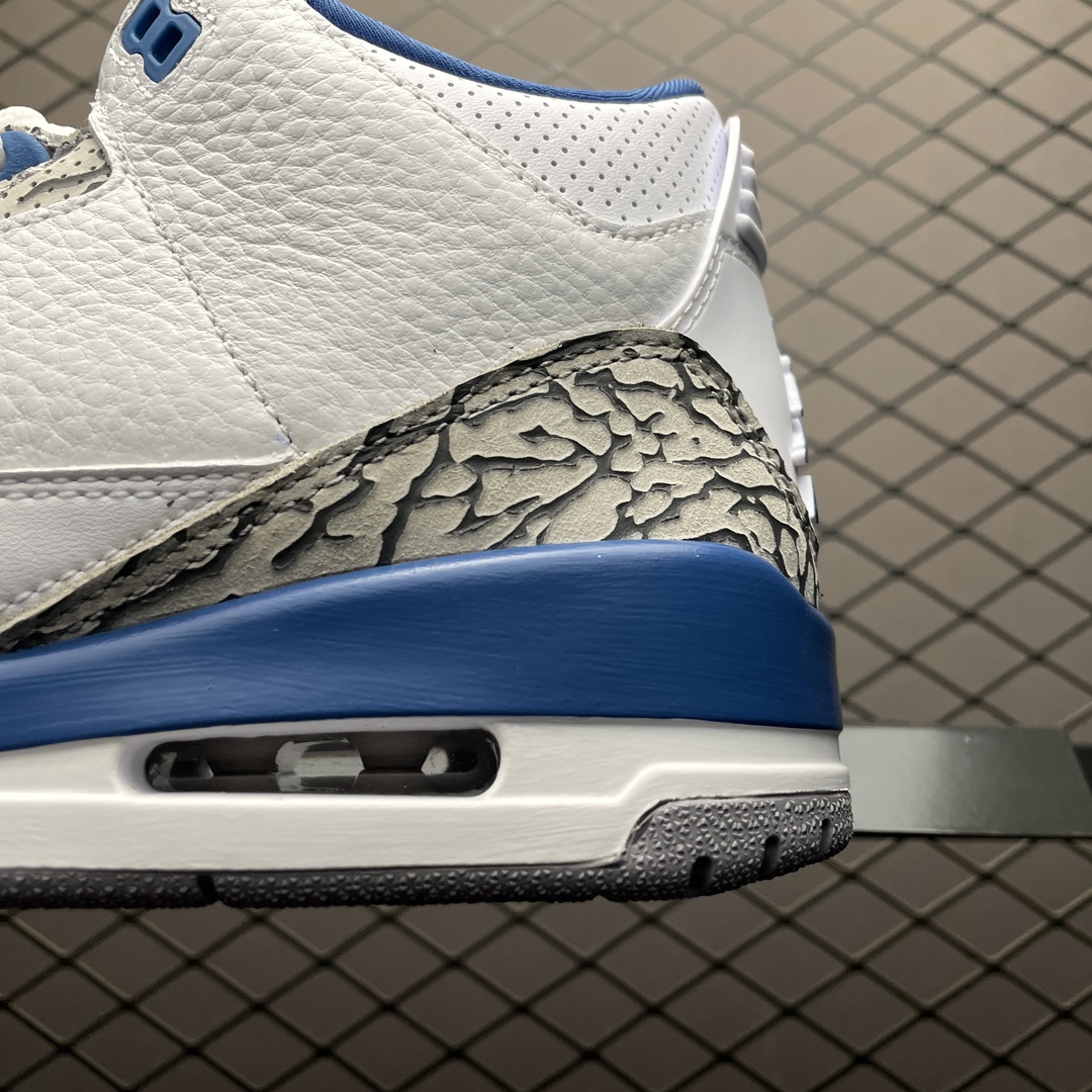 Replica Air Jordan Shoe Air Jordan 3 RetroWhite and True Blue CT8532-148