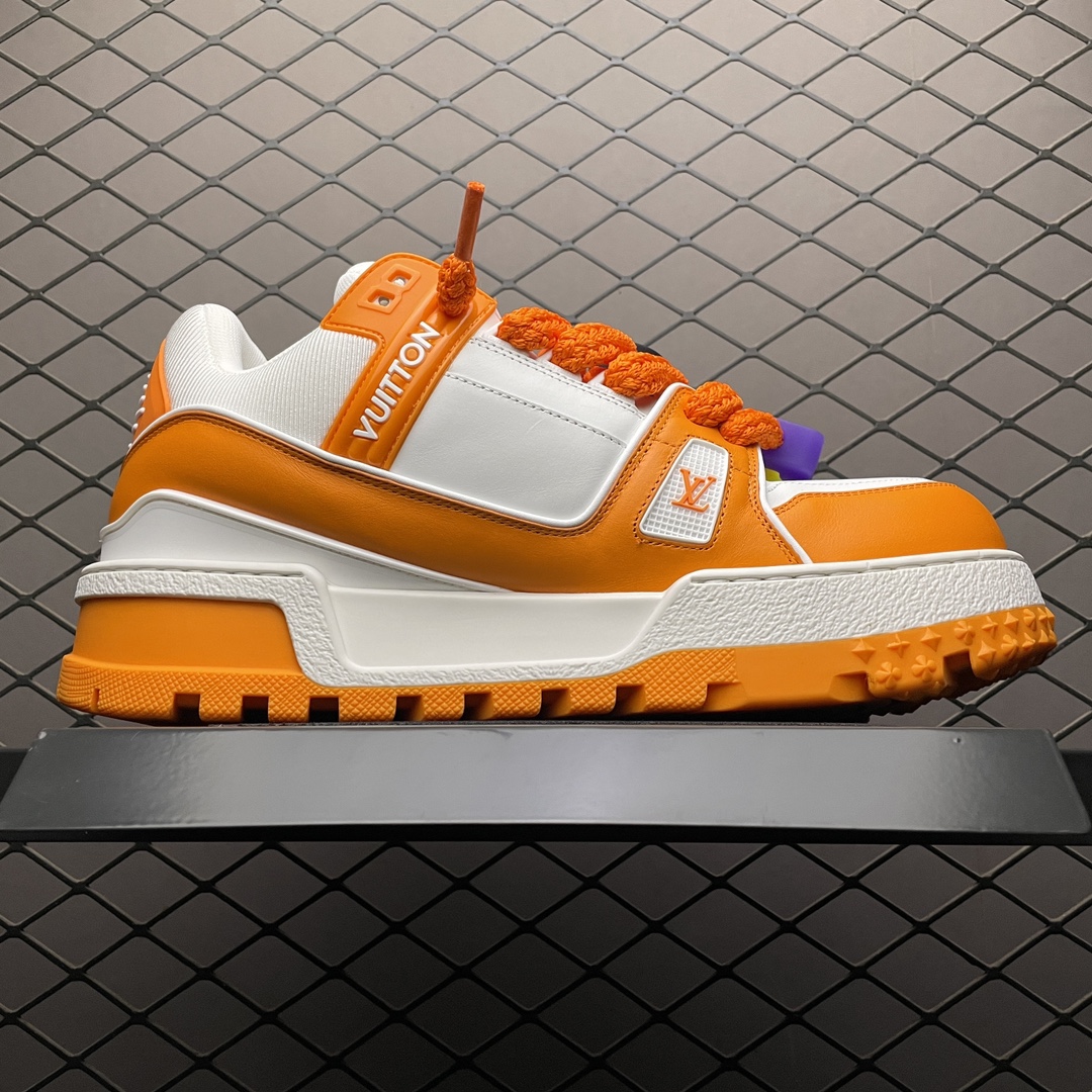 Replica Louis Vuitton Shoe Louis Vuitton LV Trainer Maxi 4-5cm SIZE 35-45 Orange