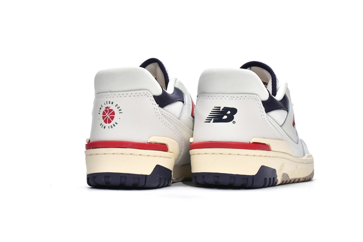 Replica New Balance Shoe BB550A3 Aim Leon Dore x New Balance 550 White Red Navy