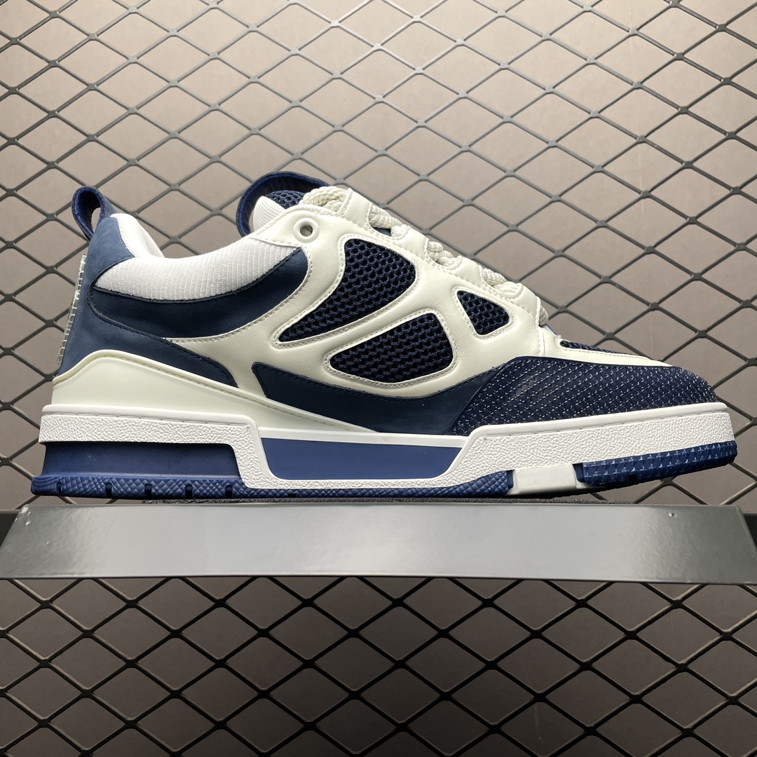 Replica Louis Vuitton Shoe LV Skate 1854 Low Sneaker LV54 Size 38-45 Blue