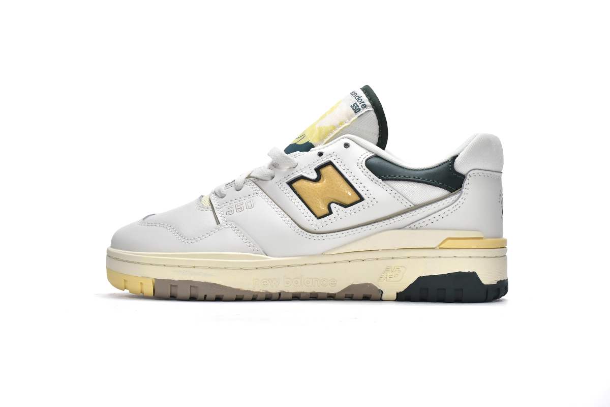 Replica New Balance Shoe BB550A2 Aim Leon Dore x New Balance 550 Green Yellow